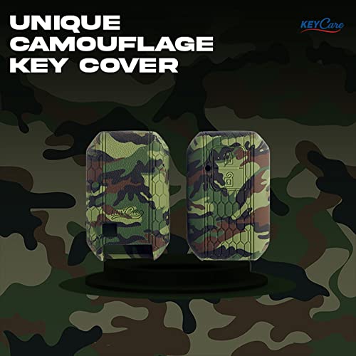 Image of Keycare Camouflage Silicone Key Cover fit Compatible for Glanza Smart Key (Camouflage Green)