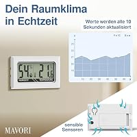 Mavori Thermo-Hygrometer 3er Set Digital - Mini Hygrometer Innen, 2-in-1 Feuchtigkeitsmessgerät & Raumthermometer digital °C/°F + on/off - für Raumklima, Growbox, Terrarium, Humidor & Curing – Ansicht 4