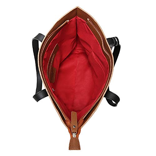Kit Bolsa Sacola Grande Feminina + carteira com porta cartões Willibags (Caramelo)