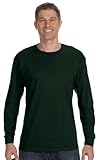 Gildan Adult 6.1 oz. Ultra Cotton Long-Sleeve T-Shirt (XL / FOREST GREEN)