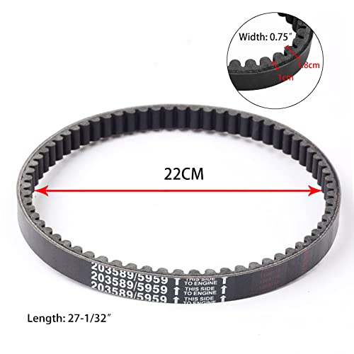 image for BLACKHORSE-RACING 3pcs 30 Series Go Kart Drive Belt Replaces Manco 595