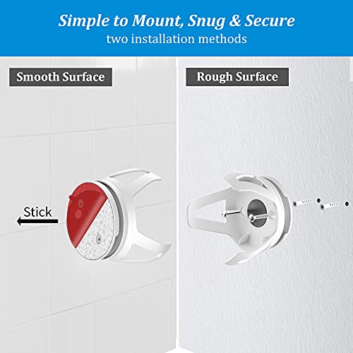 PlusAcc for HomePod Mini Wall Mount - Holder Mount Compatible with Homepod Mini, No Muffled Sound, with Cord Management, Space Saving Accessories for Home Pod Mini (White)