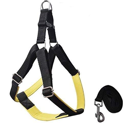 PSK PET MART Yellow Nylon Body Harness with Leash for Dogs -Medium(3/4 Inch) (B07N3VZYHH) Amazon Price History, Amazon Price Tracker