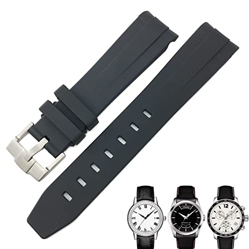 Bracelet de montre étanche en caoutchouc incurvé 20mm élégant pour Omega
