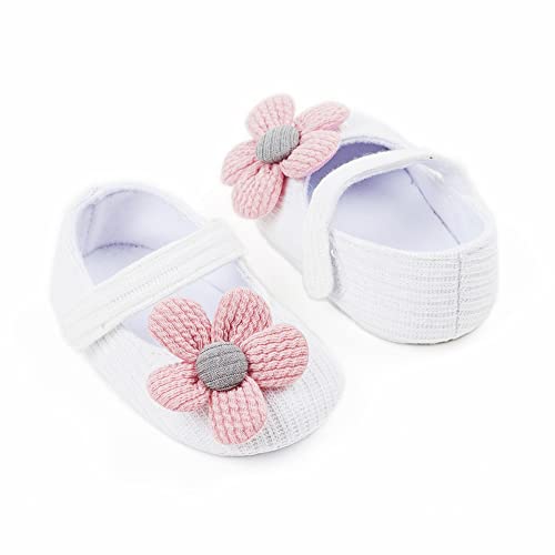 Sekantrol Infant Baby Girls Princess Mary Jane Flats Shoes,Toddler Soft Sole Wedding Dress First Walker Non-Slip Bowknot Pre-Walkers Shoes For 0-18 Months (A01 White, Infant, 0_Months, Age_Range, Us_Footwear_Size_System, 6_Months, Medium) #TOP1