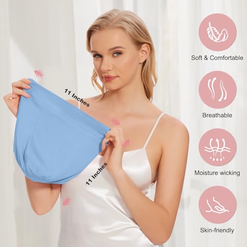 Image of ZHENSILK Silk Bonnet for Sleeping Women, Adjustable Silky Satin Lined Sleep Cap, Silk Hair Wrap Slouch Beanie Hat