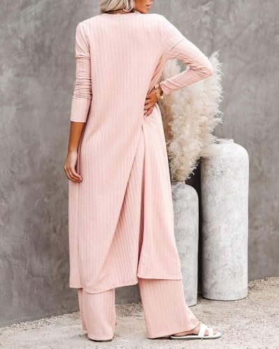 Image of Fessceruna Womens 3 Piece Lounge Pajamas Sets Cute Vacation Matching Set