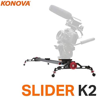 Konova Camera Slider Dolly K2 120cm (47.2 Inch) Track Aluminum Light Weight for Camera,Mobile Phone, DSLR, Payloads up to 40lbs (18kg) with Bag