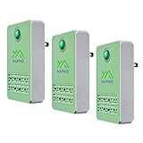 HAPHID Negative Ion Generator/Plug in Air Purifier with Highest Output - Up to 34 Million Negative Ions/Sec, Filterless Ionizer Air Purifier Clean: Pollutants,Odors,Pets Smell Etc (3-Pack,Green)