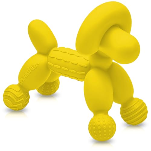 Image of SplashEZ Baby Teether 100% Silicone Baby Toys, Teethers for Babies 3-6 Months, 6-12 Months, Infant, Newborns 0+ BPA-Free, Certified Safe Pacifier Textures, Yellow