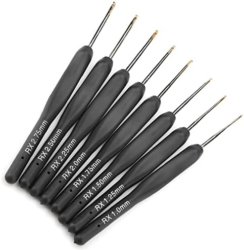 Soft Handle Crochet Hooks, Aluminum Knitting Needles Set, Ergonomic Design Hooks with Smooth Weaving, 8 Sizes 1mm to 2.75mm, Ideal for DIY Craft Mom Girlfriend — view 3