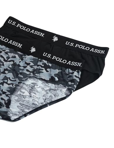 Image of U.S. Polo ASSN. Mens OEB09 Elasticized Waist Underwear Briefs - Pack of 2
