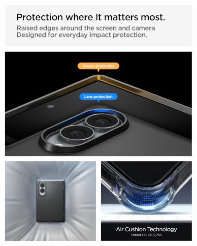 Image of Spigen Slim Armor Pro MagFit Case for Samsung Galaxy Z Fold 8, Black | Magsafe, Hinge Protection, Slim Fit, Wireless Charging, Thermoplastic Polyurethane, Poly Carbonate, Matte