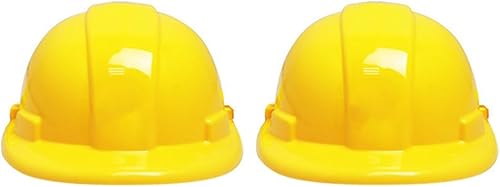 Miniatura 4 de Toyvian 4 piezas de sombrero de construcción amarillo para niños, juego de rol, para trabajadores de la construcción, casco duro, suministros de