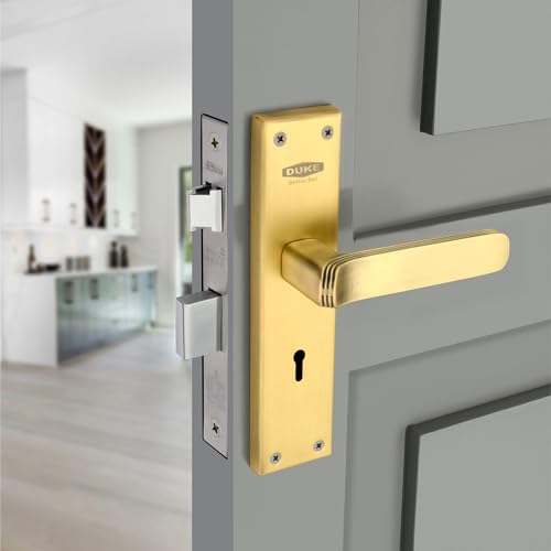 Image of DUKE Mortise Handle Set with Lock |Brass Bolt Body | Premium Handles | MH-1015 BA KY | Antique Brass |Weather-Proof |25-40mm Thickness| Easy Installation