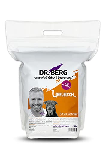 Dr. Berg URFLEISCH Ente & Süßkartoffel - Getreidefreies, hypoallergenes Hundefutter - Trockenfutter mit viel FRISCHFLEISCH - extra verträglich und lecker durch natürliche Zutaten (5 kg)
