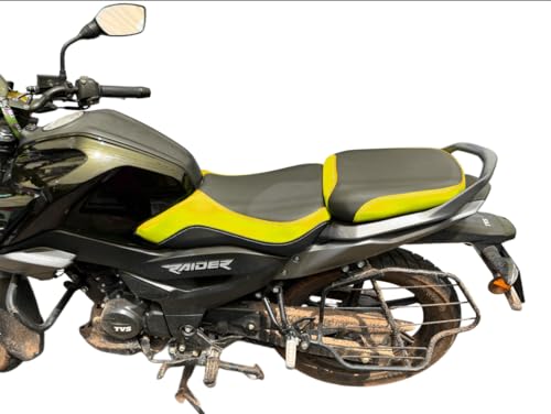 Image of Faux Leather TVS Raider SEAT COVER From (Yellow)