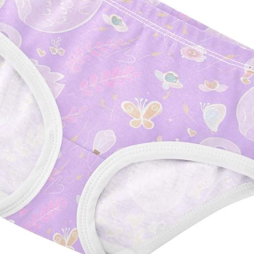 Toddler Underwear Custom 2t Cotton Girl Panties Cute Pattern Undies Kids Briefs Elegant Swans Purple4