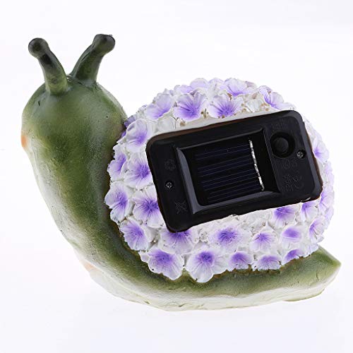 Flameer Resina Hand Crafted Solar Caracol Luz Ornamentos Decorativos De Animais De Jardim
