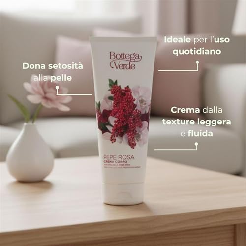 Bottega Verde - Pepe Rosa, Crema Corpo Idratante, 200 Ml, Azione Idratante E Nutriente, Per Tutti I Tipi Di Pelle - 2