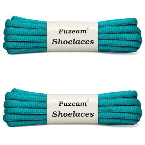 Image of 2 Pairs Oval Athletic Shoelaces 33 Colors 1 /4 inch Half Round Shoe Laces for Sneakers