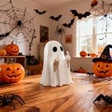 donciety Halloween Ghost Figurine Ghost Decor, Funny Ghost Statue, Cute Ghost Figurine, Ghost Statue Halloween Decoration for Gift Props Tabletop Home Decor New Year's Gifts