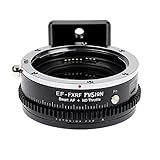 Fotodiox 電子マウントアダプター EF-FXRF-FSN-ND (EFマウントレンズ → 富士フイルムXマウント変換） 可変式NDフィルター（ND4-256）内蔵、ファンクションボタン搭載