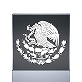 Escudo Mexicano Mexican Eagle Emblem White Sticker Decal Calcomania (6'x5.8')