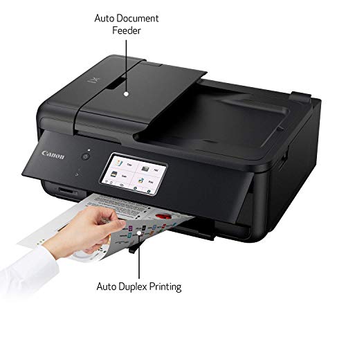 Canon Tr8620 All-In-One Printer For Home Office | Copier |Scanner| Fax |Auto Document Feeder | Photo And Document Printing | Airprint (R) And Android Printing, Black (Renewed) #TOP5