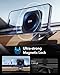 ESR for MagSafe Car Mount Charger, Foldable Dashboard Magnetic Wireless Car Charger for Tesla, for MagSafe Car Charger, Tesla Touchscreen Car Phone Holder for iPhone 15/14/13/12, Strong Magnets, Black