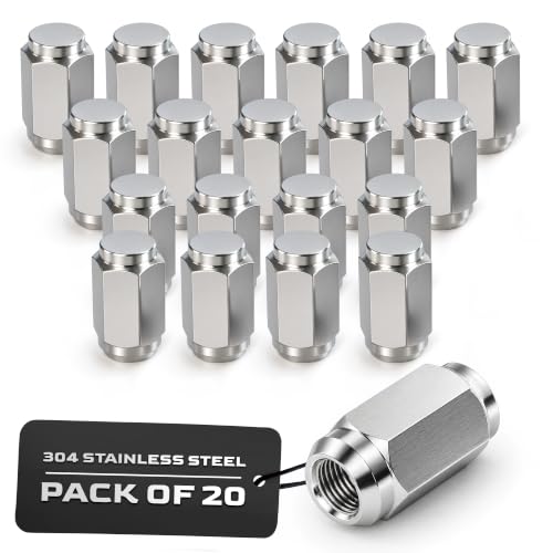 MIGHTY FASTENERS Acorn Lug Nuts, 1/2"-20 Thread, 304 Stainless Steel, Electropolished for Improved Corrosion Resistance - Ideal for Trailer Wheels - 20 Units