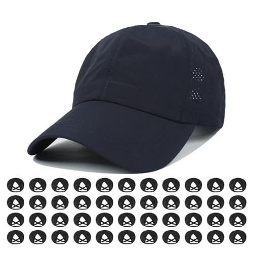 Image of Quick Dry Fit Baseball Cap - Water Repellent Sun Hat for Fishing, Running, Hiking, Golf, Surfing, Sailing, Boating