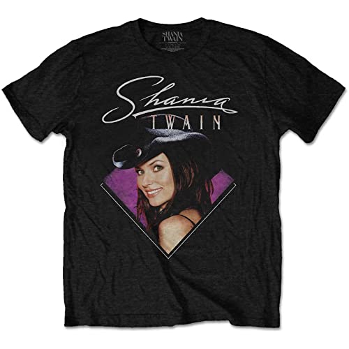 Photo de Stetson Shania Twain T Shirt Purple Photo Logo Nouveau Officiel Unisex Noir Size M
