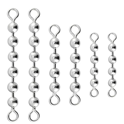 50-Pack-Fishing-Bead-Chain-Swivels-Catfish-Stainless-Steel-Fishing-Balls-Chain-Swivels-Catfish-Tackle-Catfishing-Equipment-Rig-Gear-Freshwater-Saltwater
