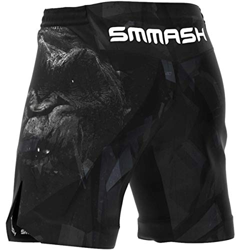 Foto von SMMASH MMA Shorts Herren Thaibox Muay Thai Hose Boxhose Sporthose Trainingsshorts Atmungsaktiv Kletterverschluss Abriebfest Ultraleicht