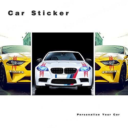 Iwannachange 2Pcs Monster Claw Marks Headlight Car Sticker Stripes Scratch Decal Vinyl For Sports Cars Suv Pickup Truck Window Motorcycles Ect (Red) #TOP2
