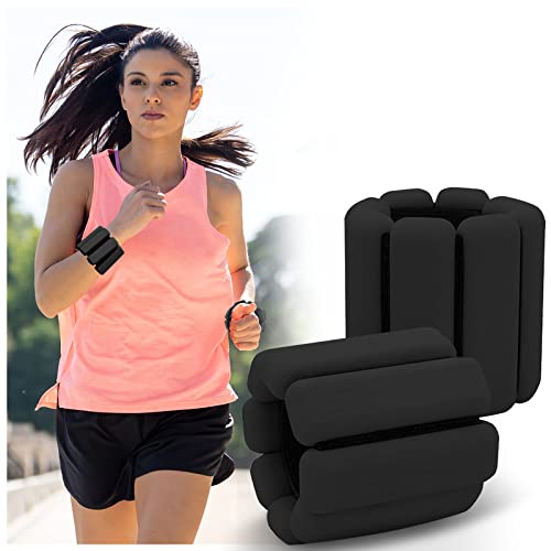 Wrist Ankle Weights Set of 2 (1Lb Each), Adjustable Ankle Weights for Women Men Kids Increase Training Intensity, Wrist Weights Sets for Women Strength, Training, Walking, Running, VR, Sports, Yoga