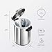 NINESTARS DZT-5-1S Automatic Touchless Infrared Motion Sensor Trash Can, 1.2 Gal 5L, Stainless Steel Base (Round, Stainless Steel Lid)