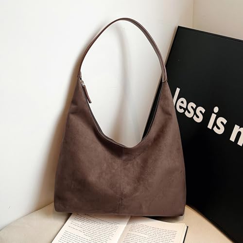 Bolso de hombro de gamuza para mujer Tote Hobo miniatura 3