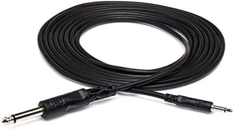 Hosa CMP-303 3.5 mm TS to 1/4" TS Mono Interconnect Cable, 3 feet, Speaker