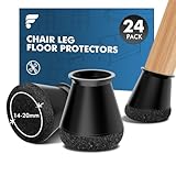 Shinfly 24 Pezzi Gommini per Sedie Rotondi Silicone, Feltrini Sedie Silicone con Feltro, P...