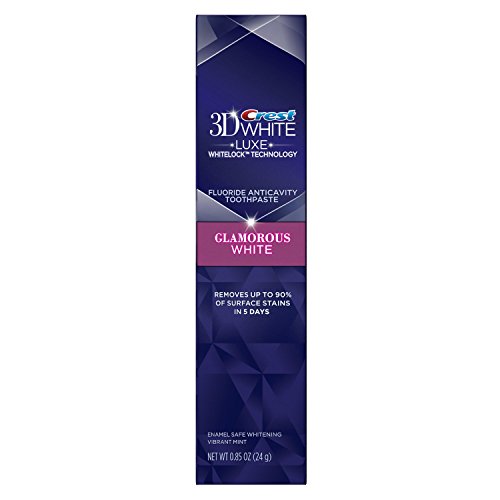 Crest 3D White Luxe Glamorous White Vibrant Mint Flavor Whitening Toothpaste 0.85 Oz