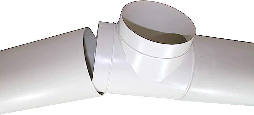 Repa Market 4" Inch / 100 mm White ABS Plastic 3 Way Joint, Duct Splitter for Exhaust Fan Dryer - Image 4