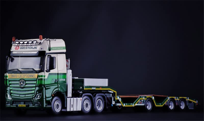 FloZIMC for Mercedes Actros 6x4 Nooteboom Low Loader trailer Westdijk 1/50 DIECAST Truck Pre-built Model