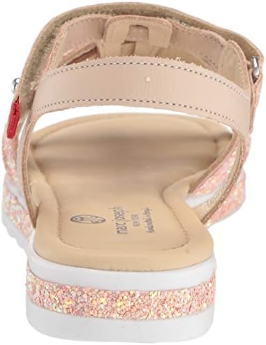 Marc Joseph New York Unisex-Child Boys/Girls Leather Made in Brazil Criss Cross Sandal Loafer, Blush/Pink Glitter, 6.5 M US Little Kid | Image 2