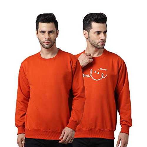 Image of Mack Jonney Fleece Round Neck Printed Sweatshirt for Men (Pack of 2)-SW RRN RST 48 RST 02-P