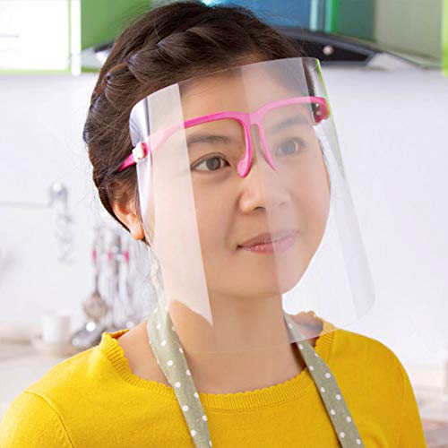 CZZ Gesichtsschürze transparent Öl-Nachweis Kochen Reis Kochen Gesichtsmaske, Küche Kochen Öl Spritzen Spritzschutz Maske,A,Schild