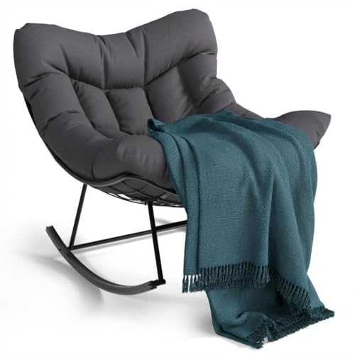 Sillón Plegable Tela Gris miniatura 1