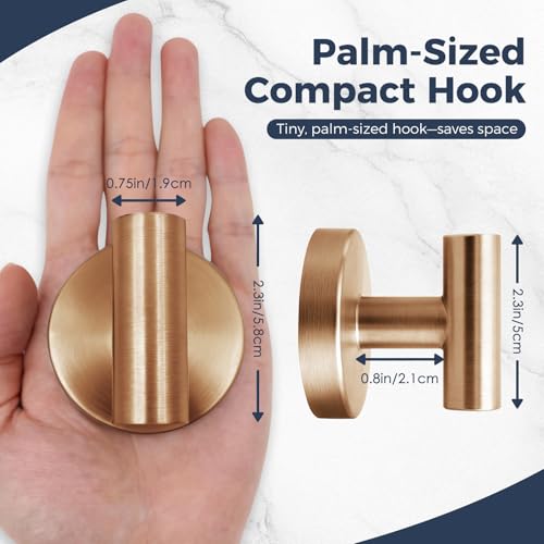 Image of Heavy Duty Suction Cup Hooks for Glass Window,Tile,Mirror,Removable Shower Hooks for Inside Shower,Metal Towel Hooks for Bathroom,2 Pack(Bronze)