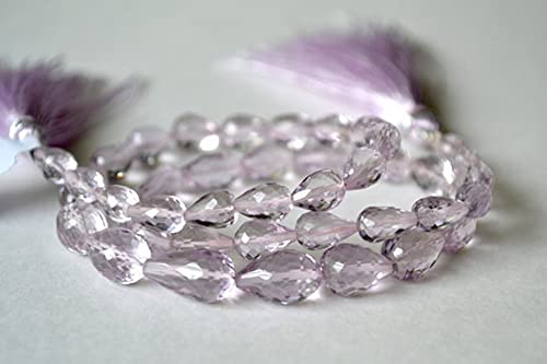 Pink Amethyst perles percées au centre pour éviter la casse de vos bijoux